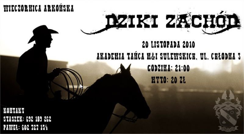 Uczestnicy Wieczornicy Arkońskiej w kostiumach Dzikiego Zachodu