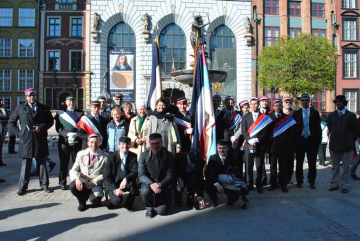 Uczestnicy komerszu reaktywacyjnego Korporacji Lauda w Gdańsku