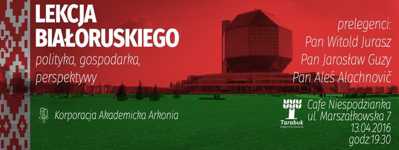 Panelisty debaty o Bialorusi podczas wykladu otwartego Arkonii