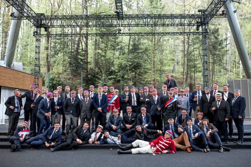 Delegaci Arkonii i Konwentu Polonia podczas uroczystości komerszowych