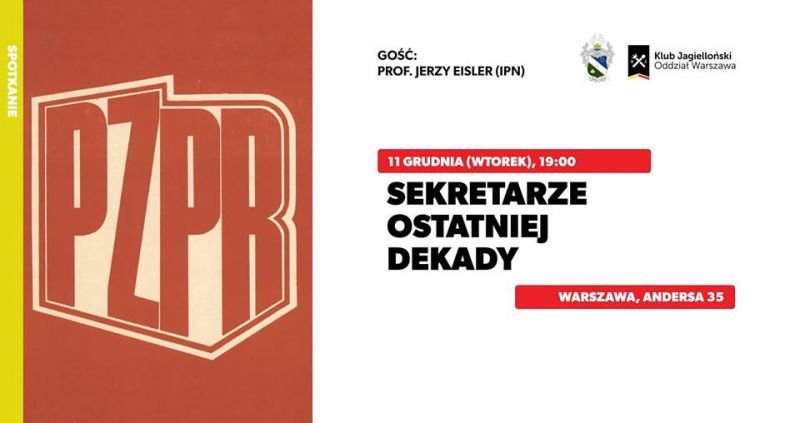 Prof. Jerzy Eisler podczas wykładu otwartego o sekretarzach KC PZPR