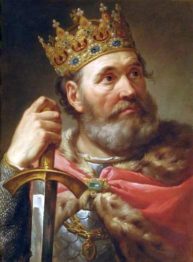 Portret Bolesława Chrobrego w koronie królewskiej, obraz olejny